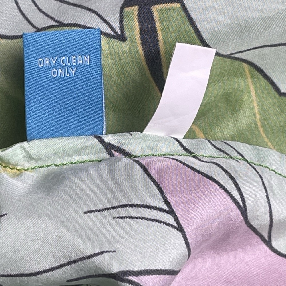 Tori Richard Honolulu Medium Green Pink Black Hawaiian 100% Silk Resort Dress - Picture 6 of 13